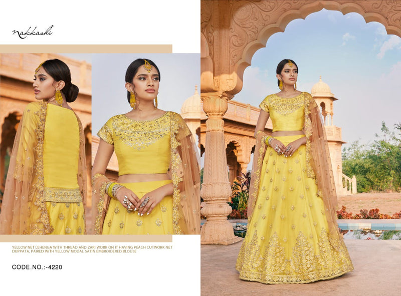 Nakkashi Dno 4219 Silk Net With Embroidery Stylish Designer Wedding Wear Lehenga Choli
