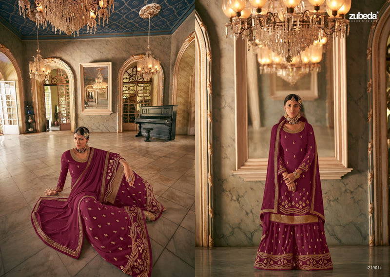 Zubeda Saiyara Dno 21901 Georgette Stylish Designer Wedding Wear Salwar Suit