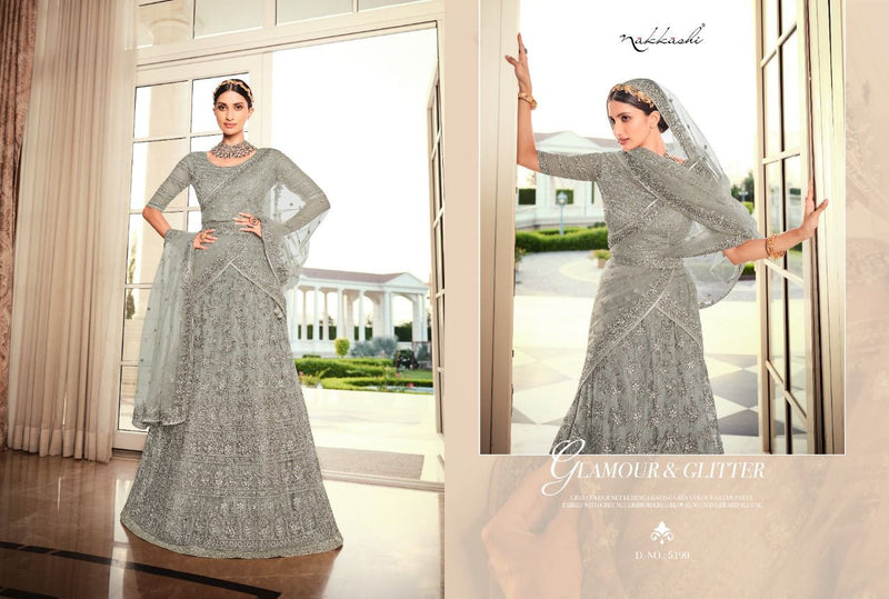 Nakkashi Touch Of Modernity Glamour Dno 5190 Net With Embroidery Stylish Designer Heavy Work Lehenga Choli