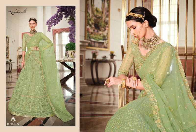 Nakkashi Touch Of Modernity Glamour Dno 5187 Net With Embroidery Stylish Designer Heavy Work Lehenga Choli