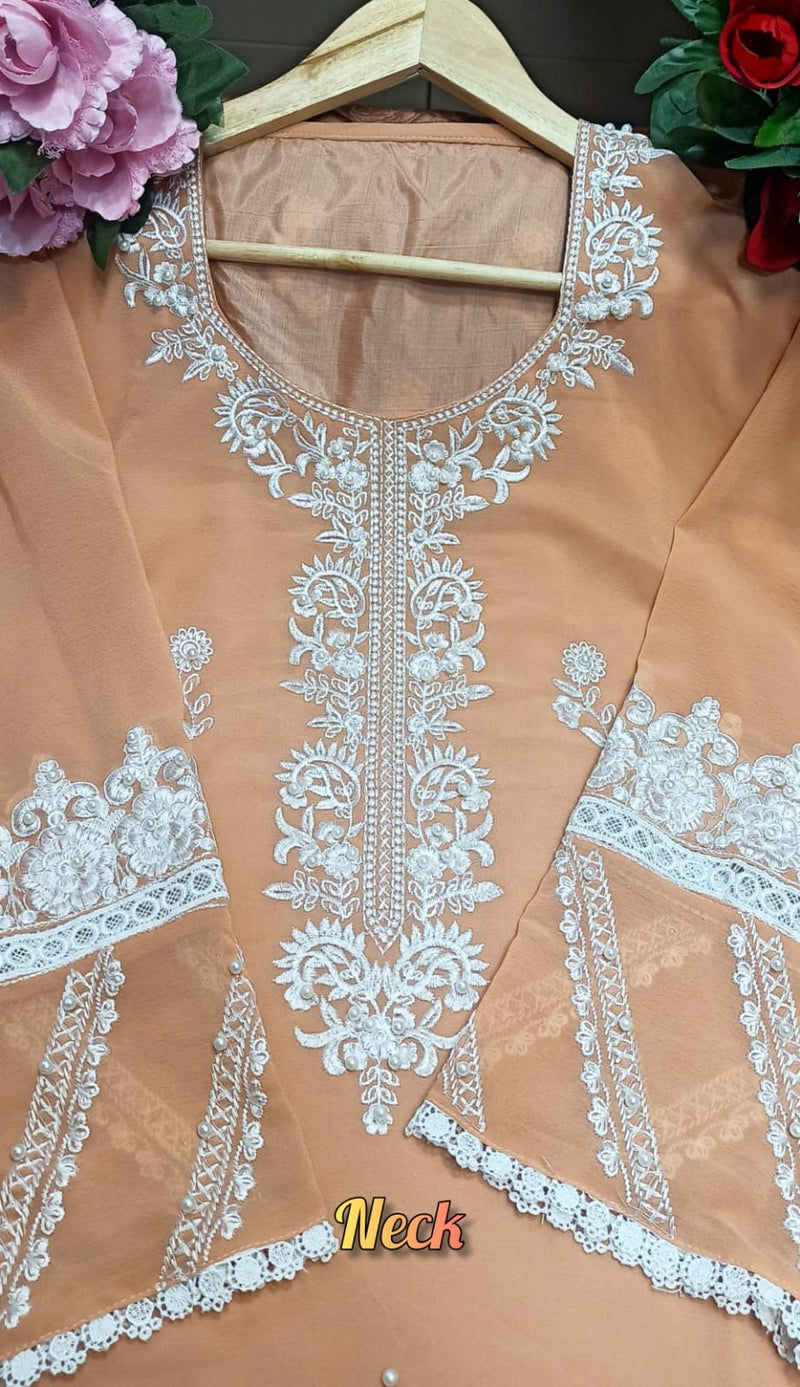 Luxury Trendz Dno 2708 C Pure Georgette Stylish Designer Pakistani Style Designer Pret Kurti