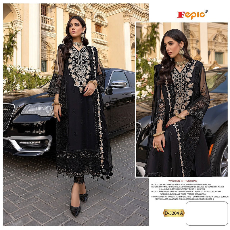 Fepic Rosemeen 5204 A Georgette With Embroidered Stylish Designer Party Wear Salwar Suit