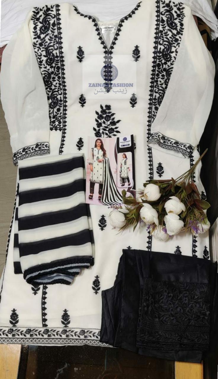Zainab Fashion Dno 1208  Fox Greorgette Stylish Designer Wear Pret Kurti