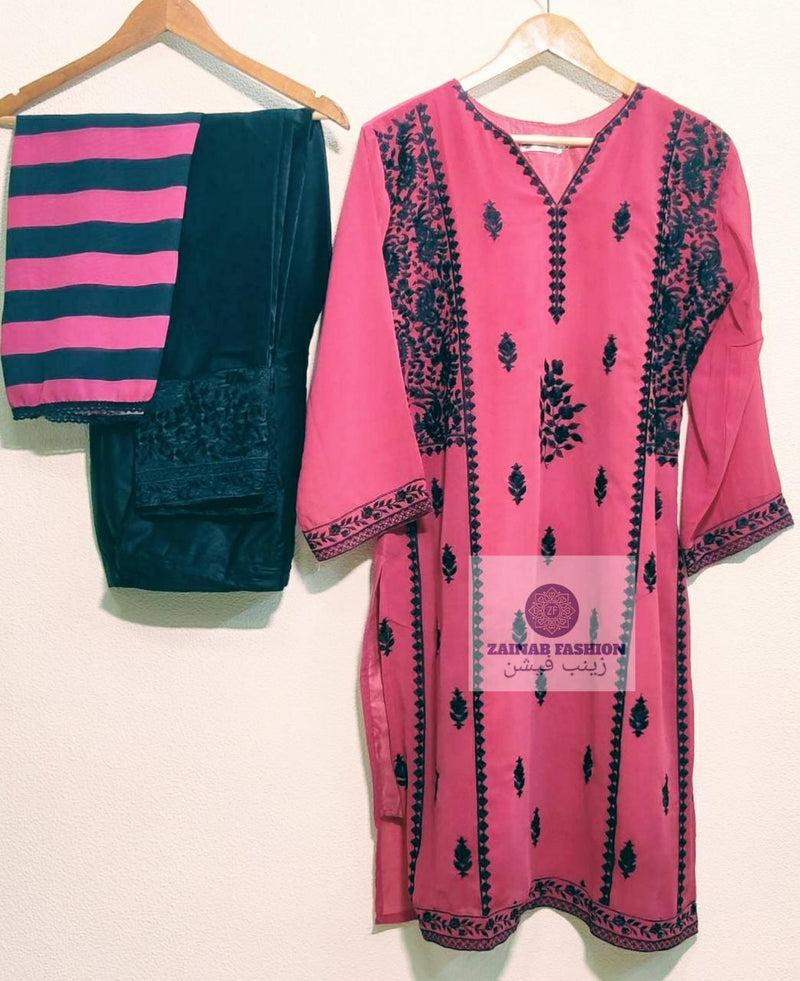 Zainab Fashion Dno 1208 B Fox Greorgette Stylish Designer Wear Pret Kurti