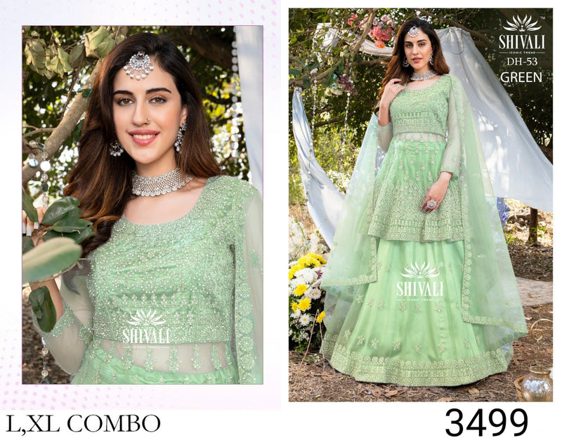 Shivali Dh 53 Fancy Stylish Designer Party Wear Heavy Embroidered Indo Western