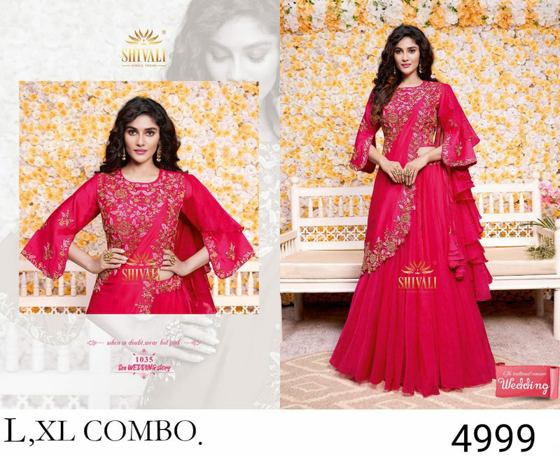 Shivali Dno 1035 Georgette With Heavy Hand Work Stylish Designer Wedding Wear Indo Western