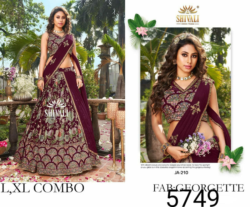 Shivali Dno JA 210 Fancy Stylish Designer Heavy Hand work Wedding Wear Lehenga Choli