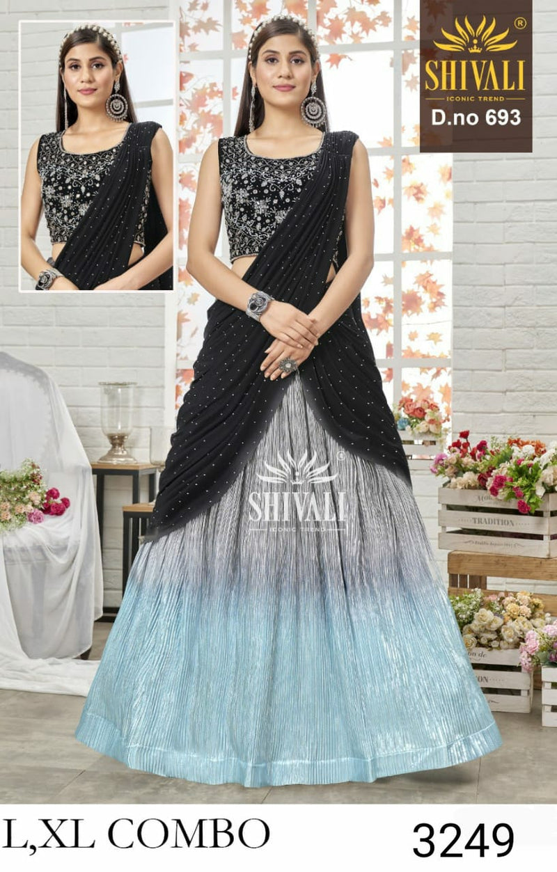 Shivali Dno 693 Georgette With Heavy Hand Work Stylish Designer Party Wear Lehenga Choli