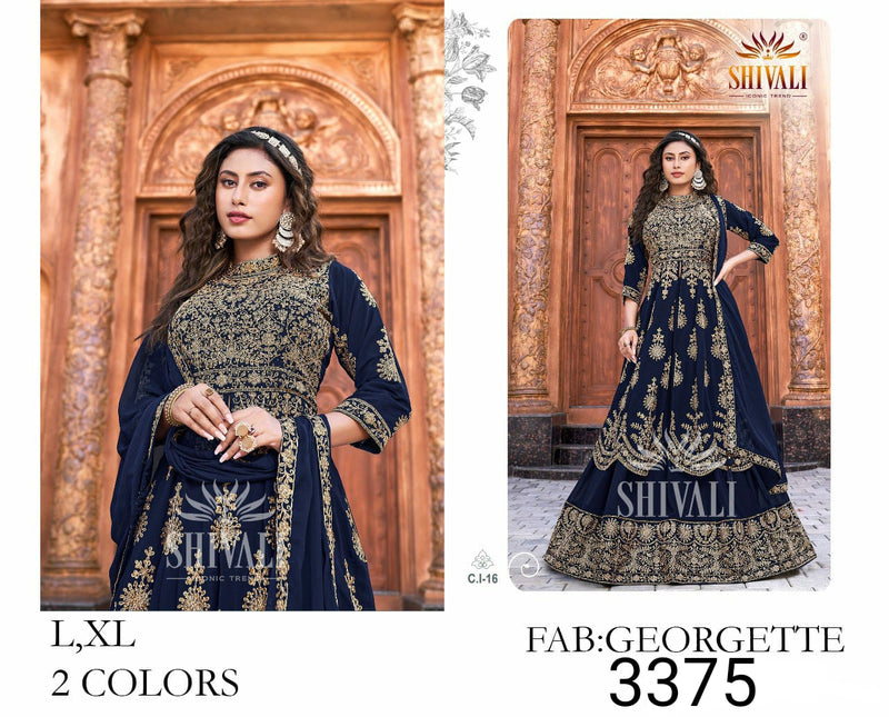 Shivali Dno C 16 Georgette Stylish Designer Heavy Hand Work Wedding Wear Graceful Look Kurti
