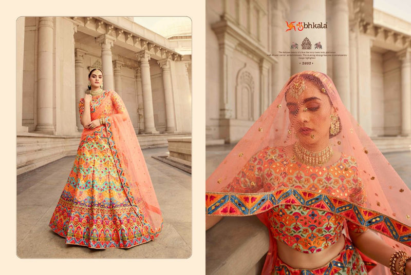 Shubhkala Veena Vol 2 Dno 2032 Art Silk Embroidered With Printed Heavy Work Stylish Designer Lehenga Choli