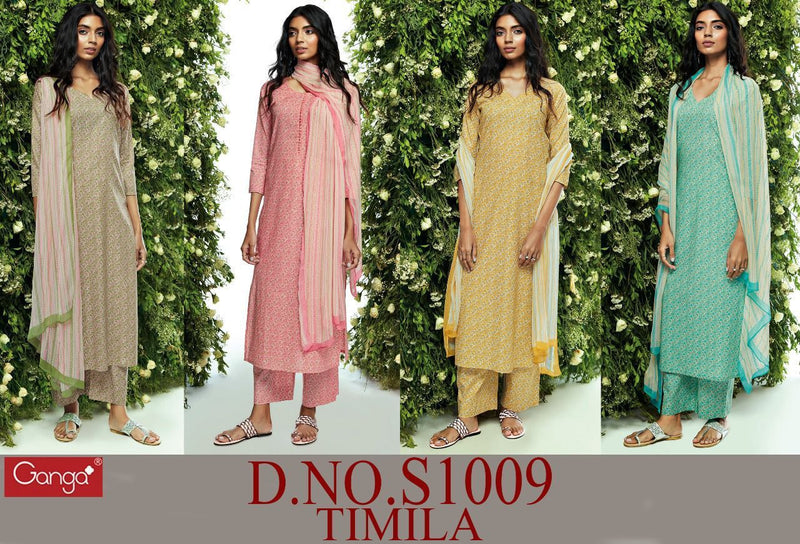 Ganga Timla S1009 Cotton Stylish Designer Printed Casual Wear Salwar Kameez