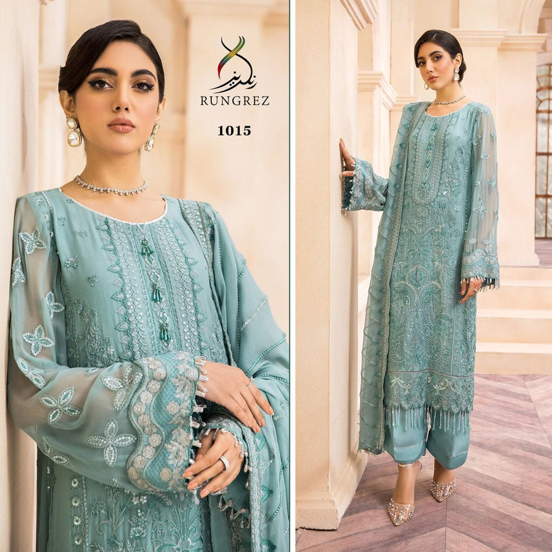 Rangrez Dno 1015 Fox Georgette Stylish Designer Heavy Embroidered Pakistani Salwar Suit