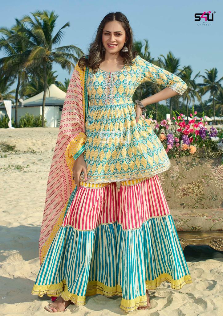 S4u Shivali Gulabo Vol 4 Cotton And Rayon Stylish Designer Party Wear Kurti