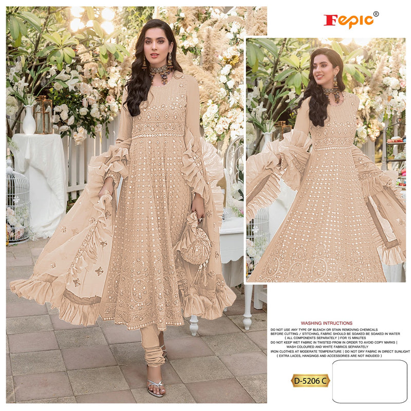 Fepic Rosemeen Dno 5206 C Georgette With Heavy Embroidered Stylish Designer Party Wear Salwar Suit