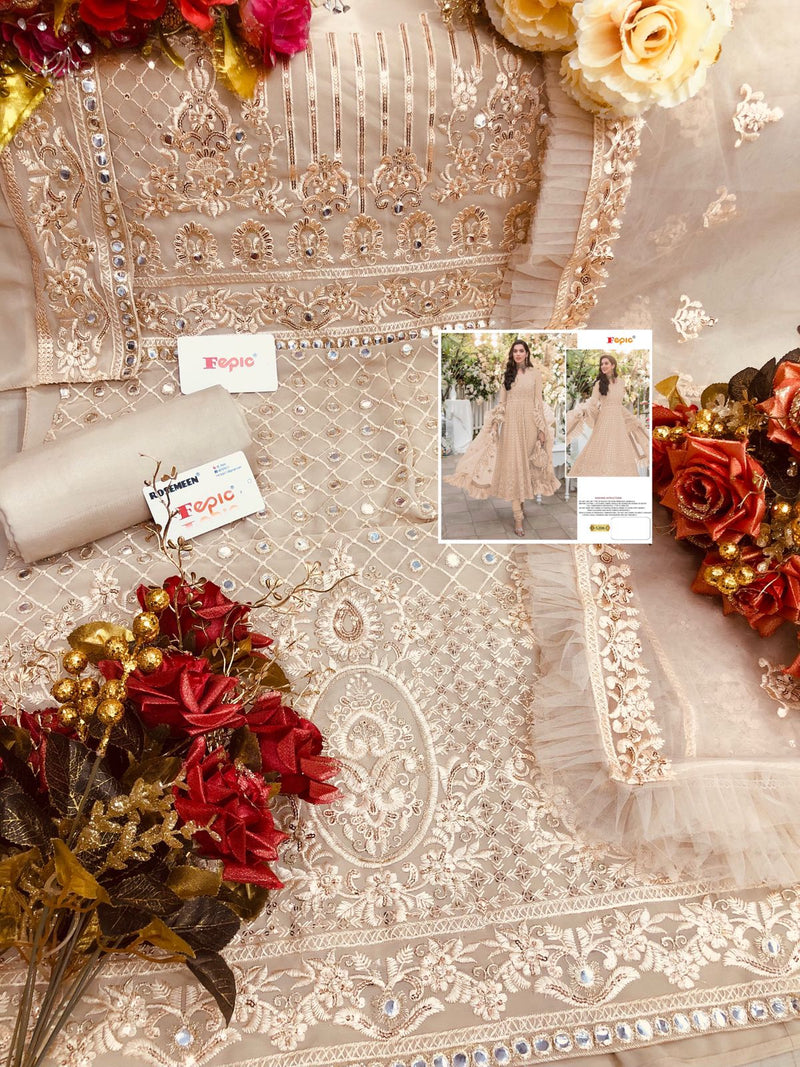 Fepic Rosemeen Dno 5206 C Georgette With Heavy Embroidered Stylish Designer Party Wear Salwar Suit