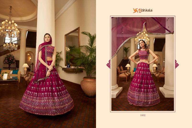 Shubhkala Dno 1932 Georgette With Heavy Hand Work Stylish Designer Wedding Wear Lehenga Choli