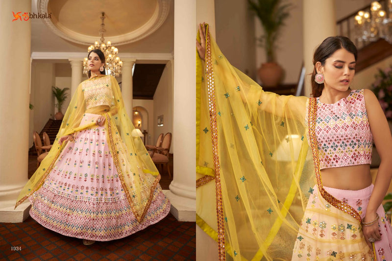 Shubhkala Dno 1934 Georgette With Heavy Hand Work Stylish Designer Wedding Wear Lehenga Choli