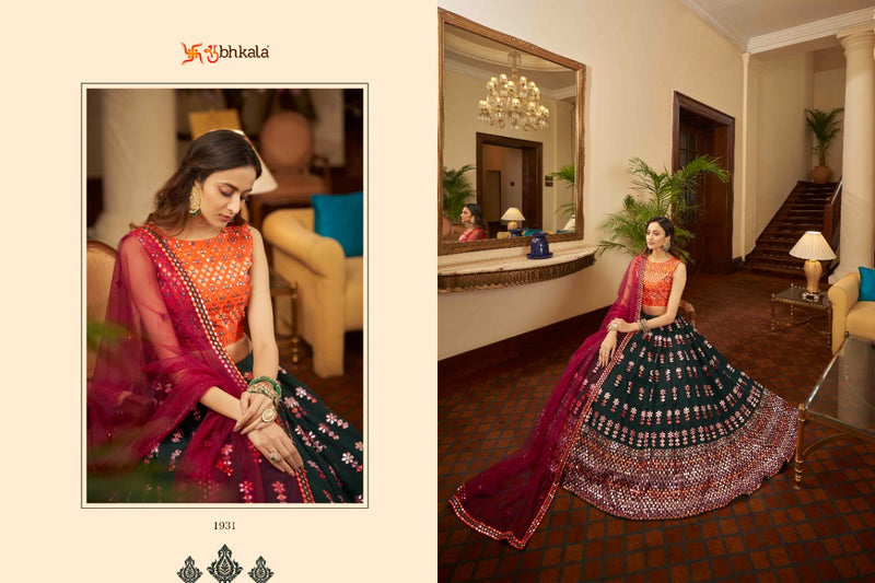 Shubhkala Dno 1931 Georgette With Heavy Hand Work Stylish Designer Wedding Wear Lehenga Choli