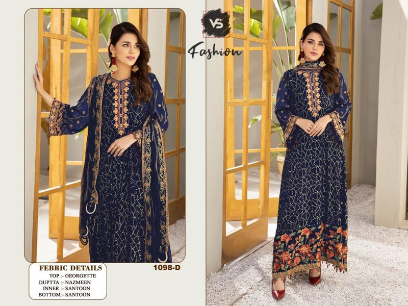 Vs Fashion Dno 1098 D Georgette Stylish Designer Party Wear Salwar Suit