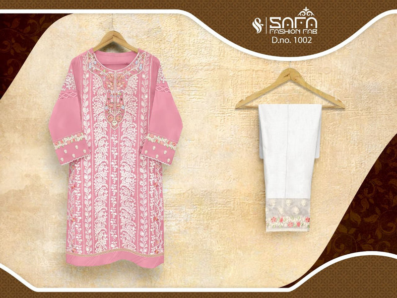 Safa Fashion Dno 1002 Georgette With Embroidered Work Stylish Designer Pakistani Style Pret Kurti