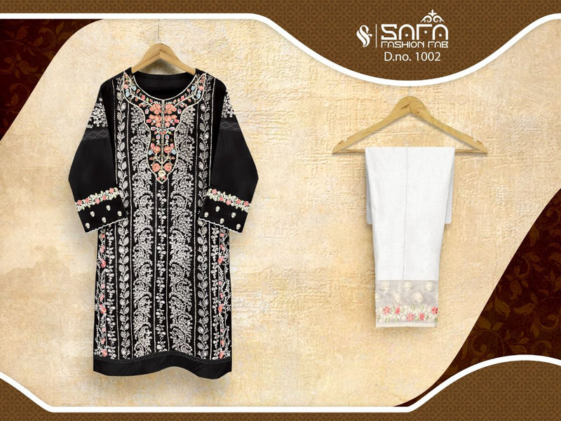 Safa Fashion Dno 1002 Georgette With Embroidered Work Stylish Designer Pakistani Style Pret Kurti