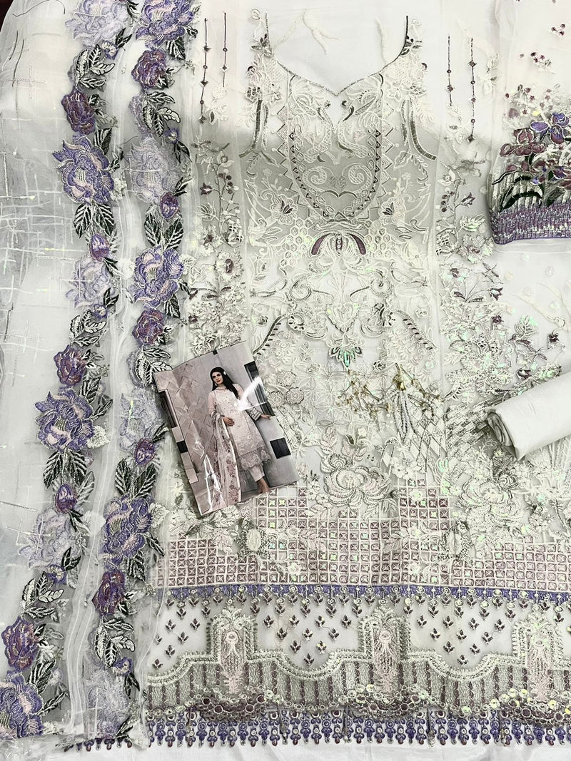 Hit Designs Super Georgette Net With Heavy Embroidery Stylish Designer Pakistani Salwar Suit
