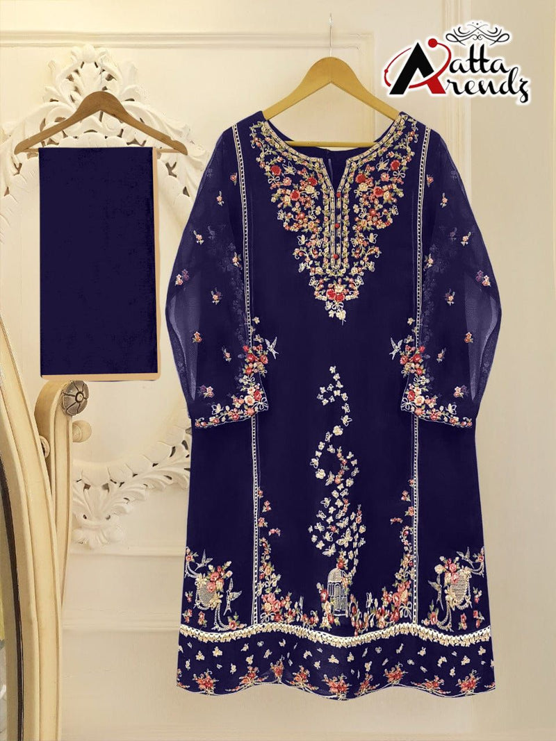 Tata Trendz Dno 2709 Georgette With Heavy Embroidery Stylish Designer Party Wear Pret Kurti