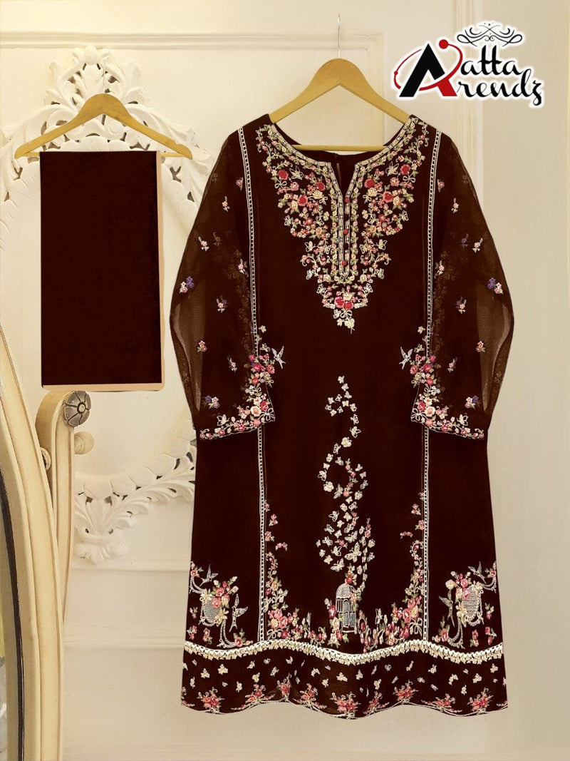 Tata Trendz Dno 2709 Georgette With Heavy Embroidery Stylish Designer Party Wear Pret Kurti