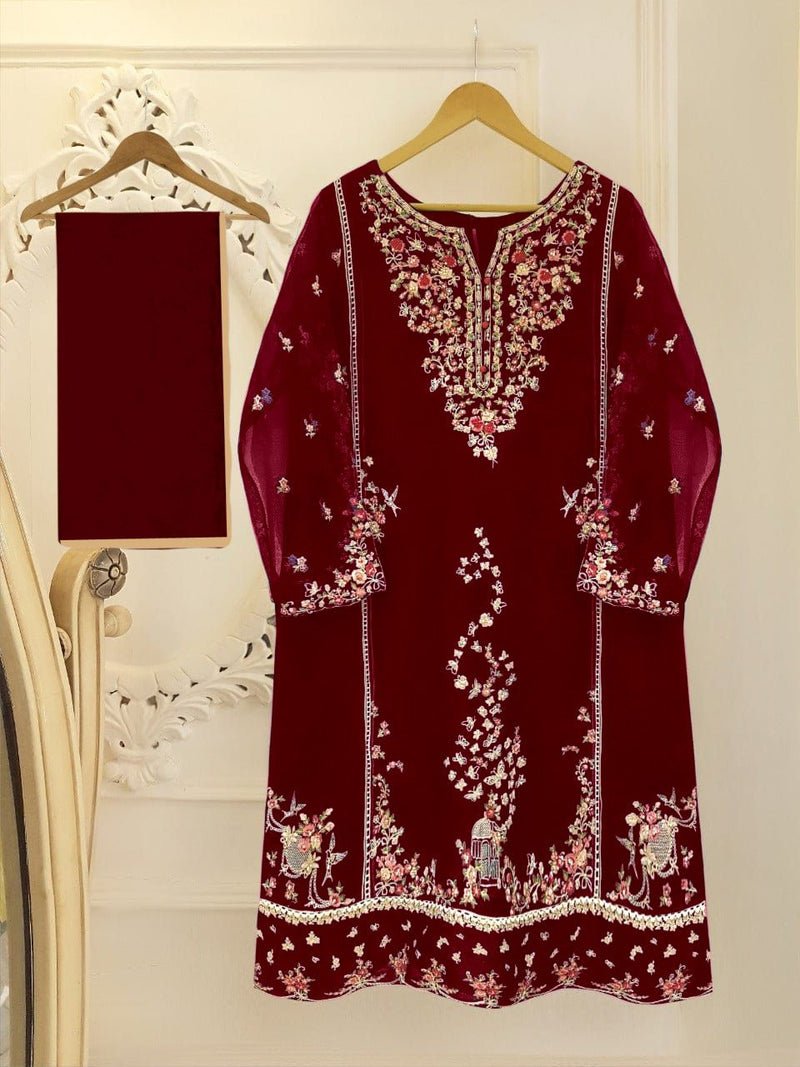Tata Trendz Dno 2709 Georgette With Heavy Embroidery Stylish Designer Party Wear Pret Kurti
