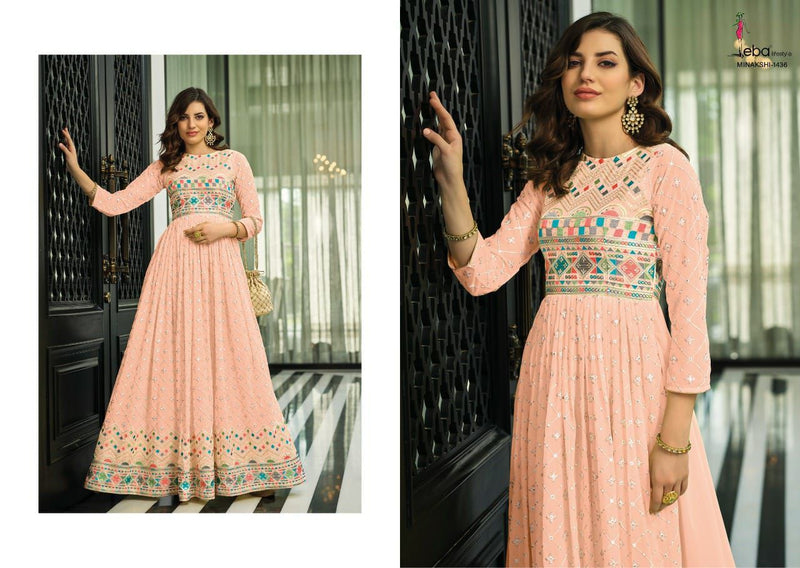 Eba Lifestyle Dno Minakshi Georgette With Heavy Emboidery Work Stylish Designer Party Wear Kurti