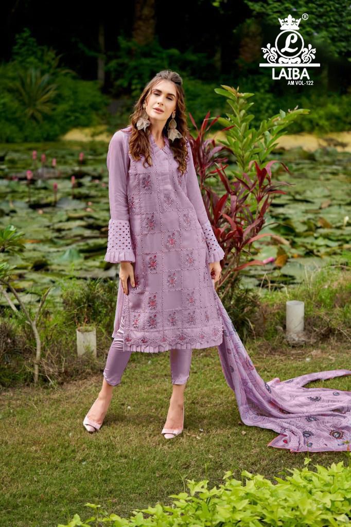 Laiba Designer Dno Vol 122 Georgette With Heavy Embroidery Work Stylish Designer Pret Kurti