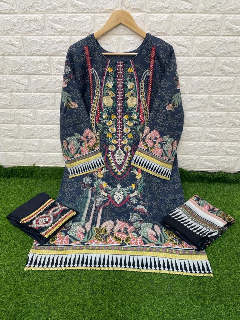 Deepsy Suit Dno 227 Pure Cotton Embroidery Work Stylish Designer Party Wear Pret Kurti