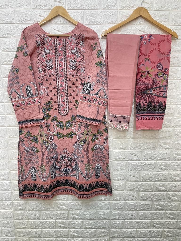 Deepsy Suit Dno 227 Pure Cotton Embroidery Work Stylish Designer Party Wear Pret Kurti