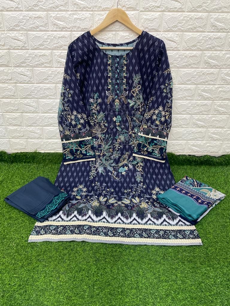Deepsy Suit Dno 227 Pure Cotton Embroidery Work Stylish Designer Party Wear Pret Kurti