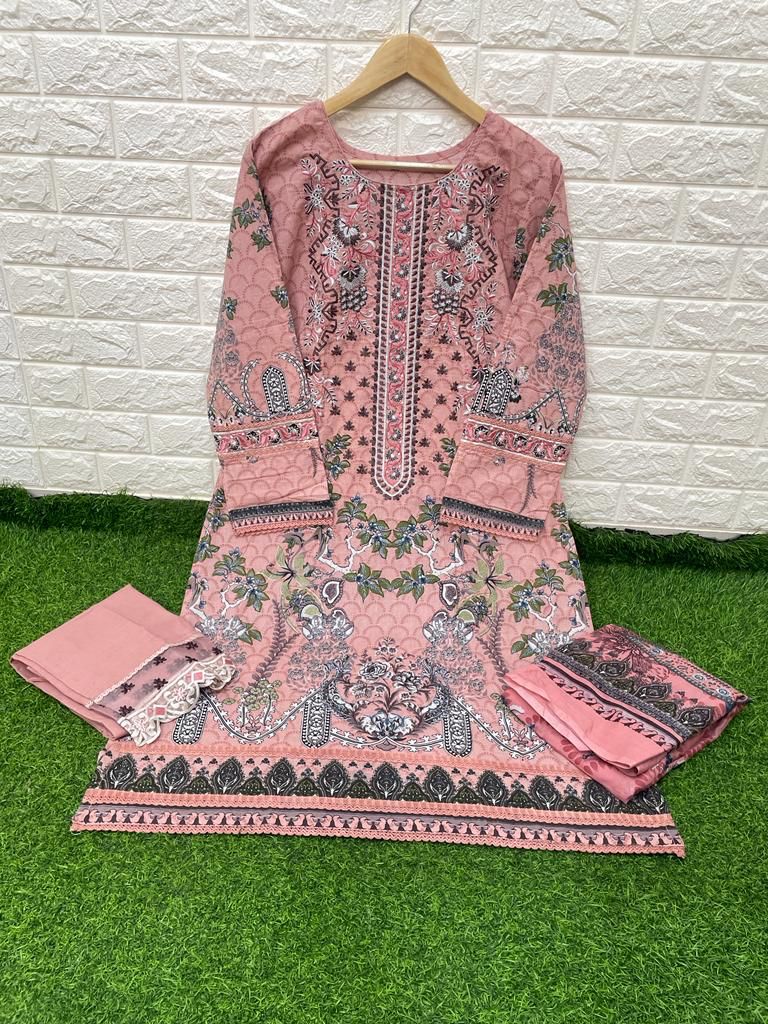 Deepsy Suit Dno 227 Pure Cotton Embroidery Work Stylish Designer Party Wear Pret Kurti