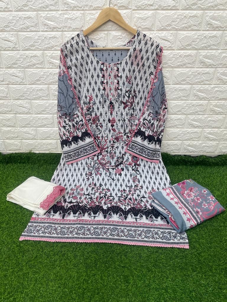 Deepsy Suit Dno 227 Pure Cotton Embroidery Work Stylish Designer Party Wear Pret Kurti