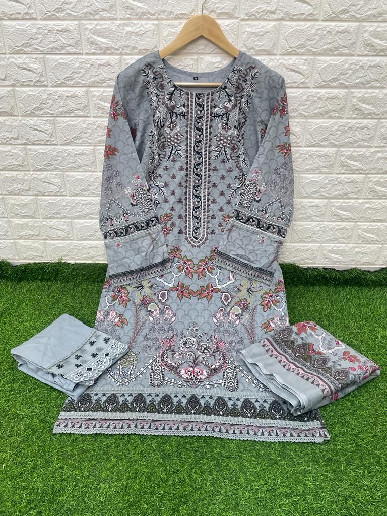 Deepsy Suit Dno 227 Pure Cotton Embroidery Work Stylish Designer Party Wear Pret Kurti
