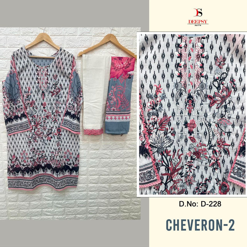 Deepsy Suit Dno 227 Pure Cotton Embroidery Work Stylish Designer Party Wear Pret Kurti
