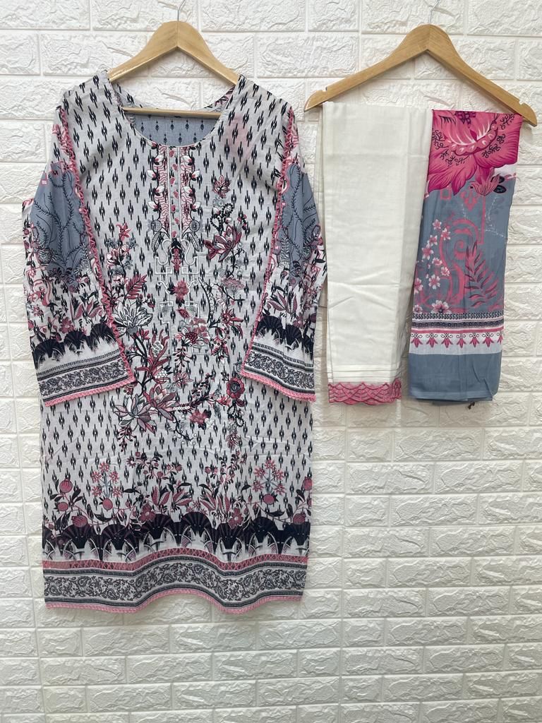 Deepsy Suit Dno 227 Pure Cotton Embroidery Work Stylish Designer Party Wear Pret Kurti