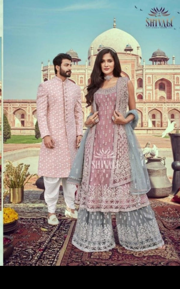 S4u Shivali Nilofar Fancy With embroidery Work Stylish Designer Wedding Wear Indo Western Lehenga