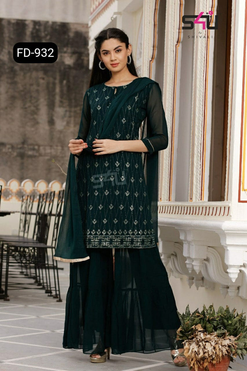 S4u Shivali Fd 932 Georgette With Hand Work Stylish Designer Party Wear Fancy Kurti