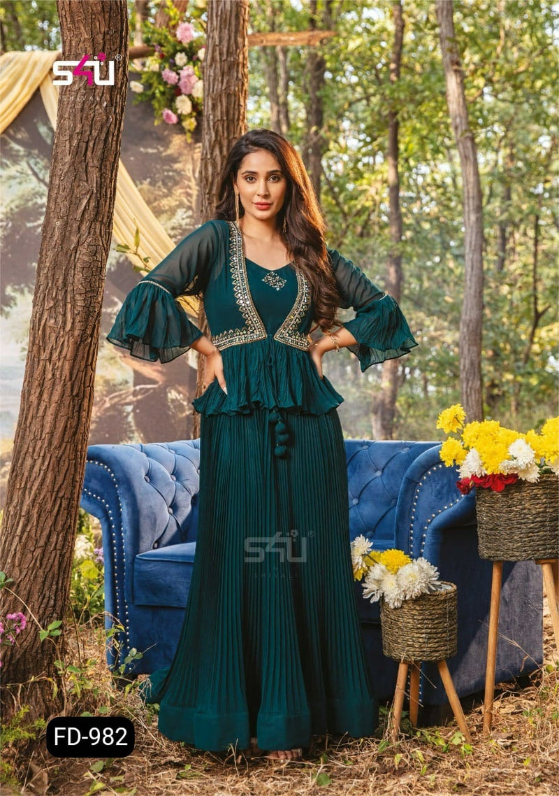 S4u Shivali Fd 982 Georgette With Hand Work Stylish Designer Party Wear Fancy Kurti