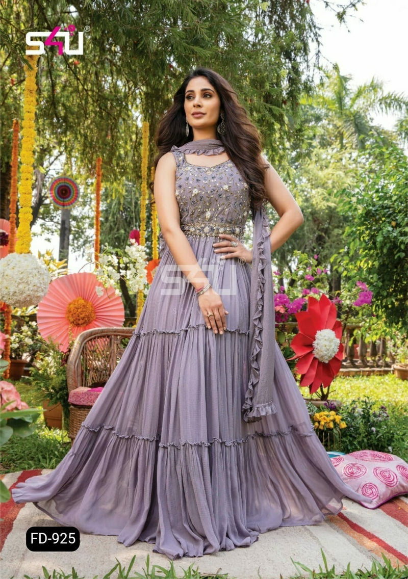 S4u Shivali Fd 925 Georgette With Hand Work Stylish Designer Wedding Wear Fancy Long Kurti