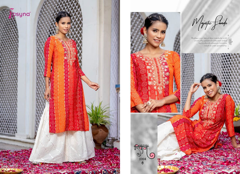Psyna Riwaaz Rayon With Embroidery Work stylish Designer Party Wear Casual Kurti