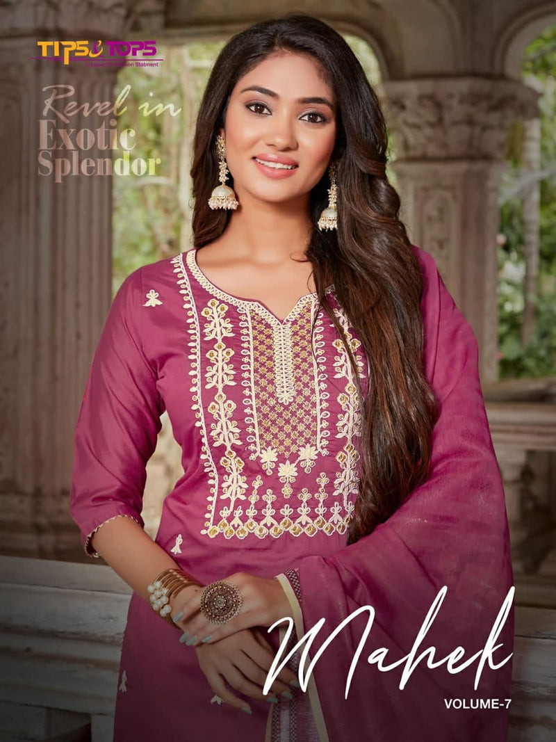 Tips & Tops Mahek Vol 7 Silk Cotton With Hand Work Stylish Designer Festive Wear Fancy kurti