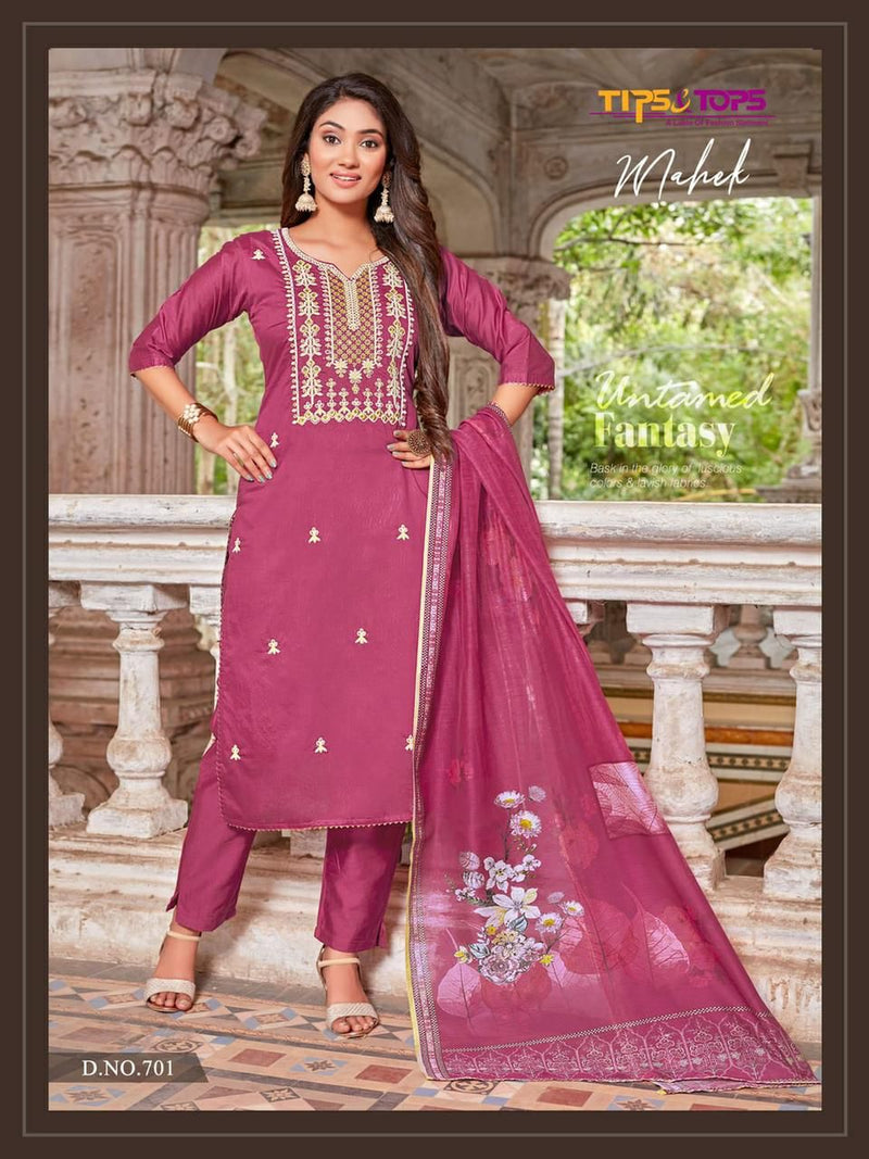 Tips & Tops Mahek Vol 7 Silk Cotton With Hand Work Stylish Designer Festive Wear Fancy kurti