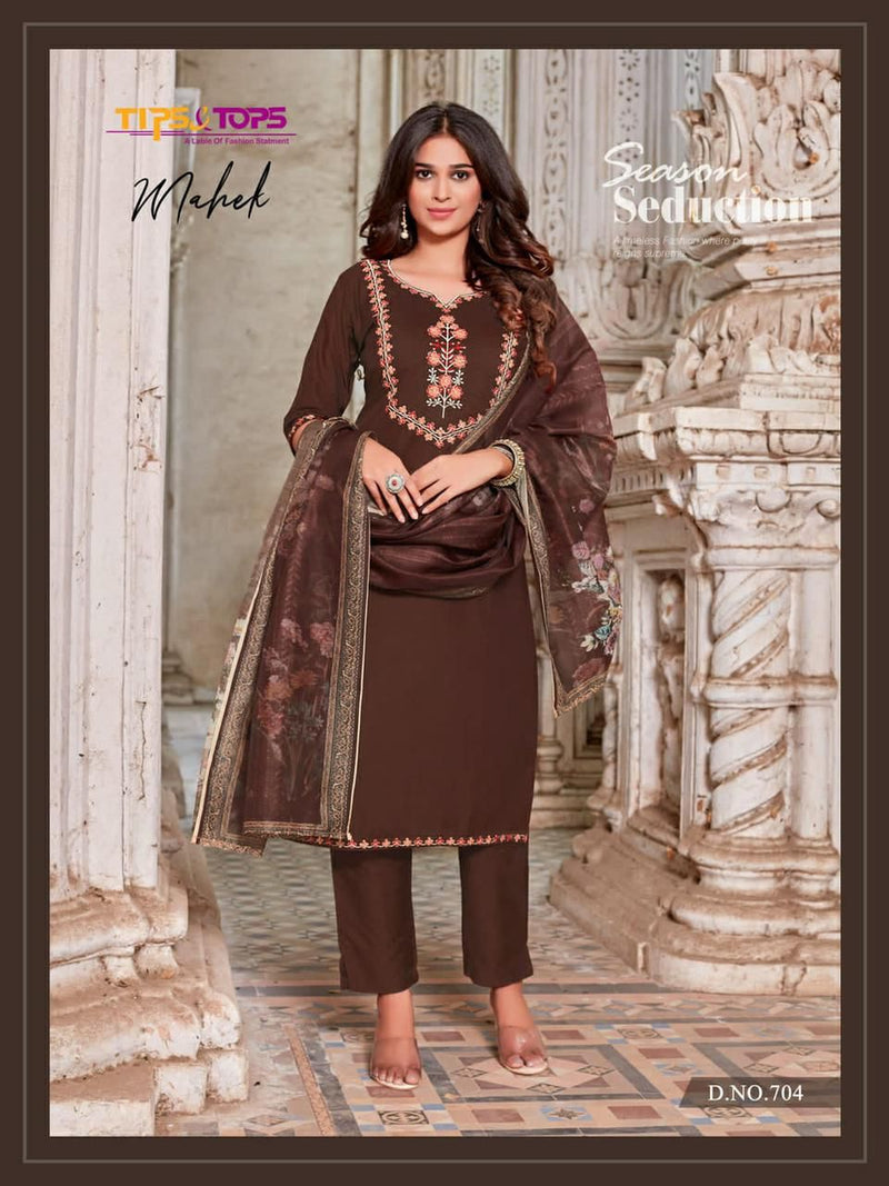 Tips & Tops Mahek Vol 7 Silk Cotton With Hand Work Stylish Designer Festive Wear Fancy kurti