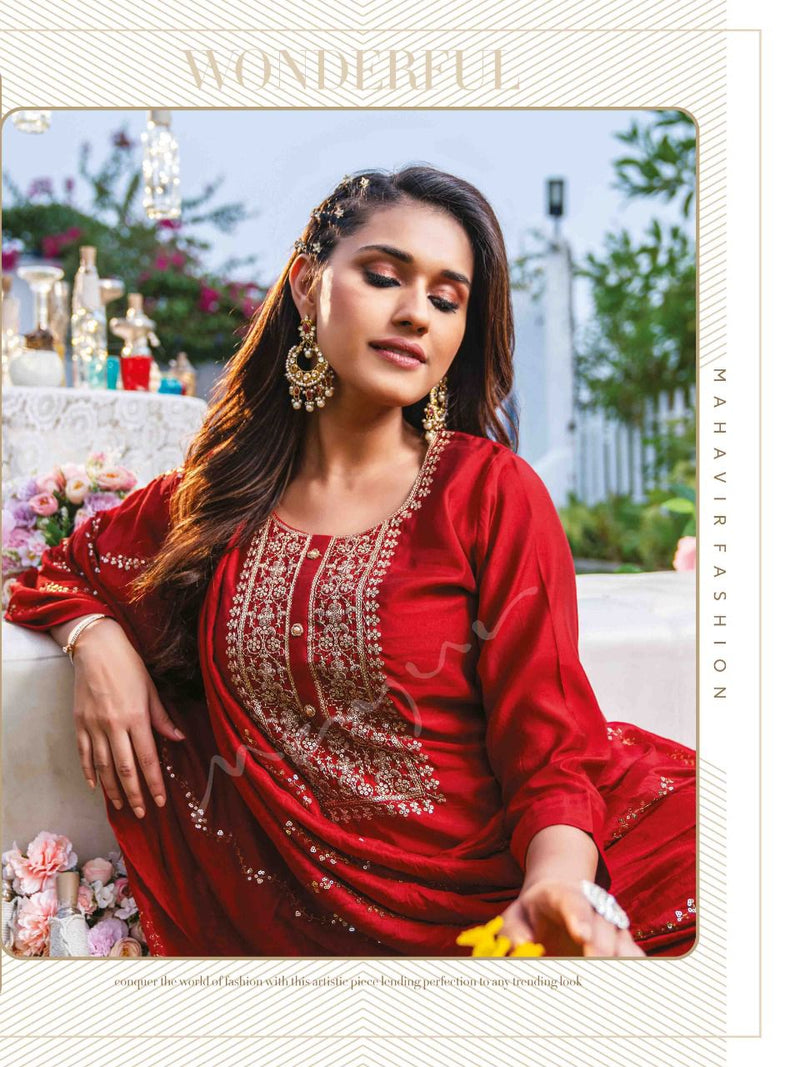 Mayur Tanishq Wonderful Viscose Silk With Heavy crepe work Stylish Designer Party Wear Fancy Kurti