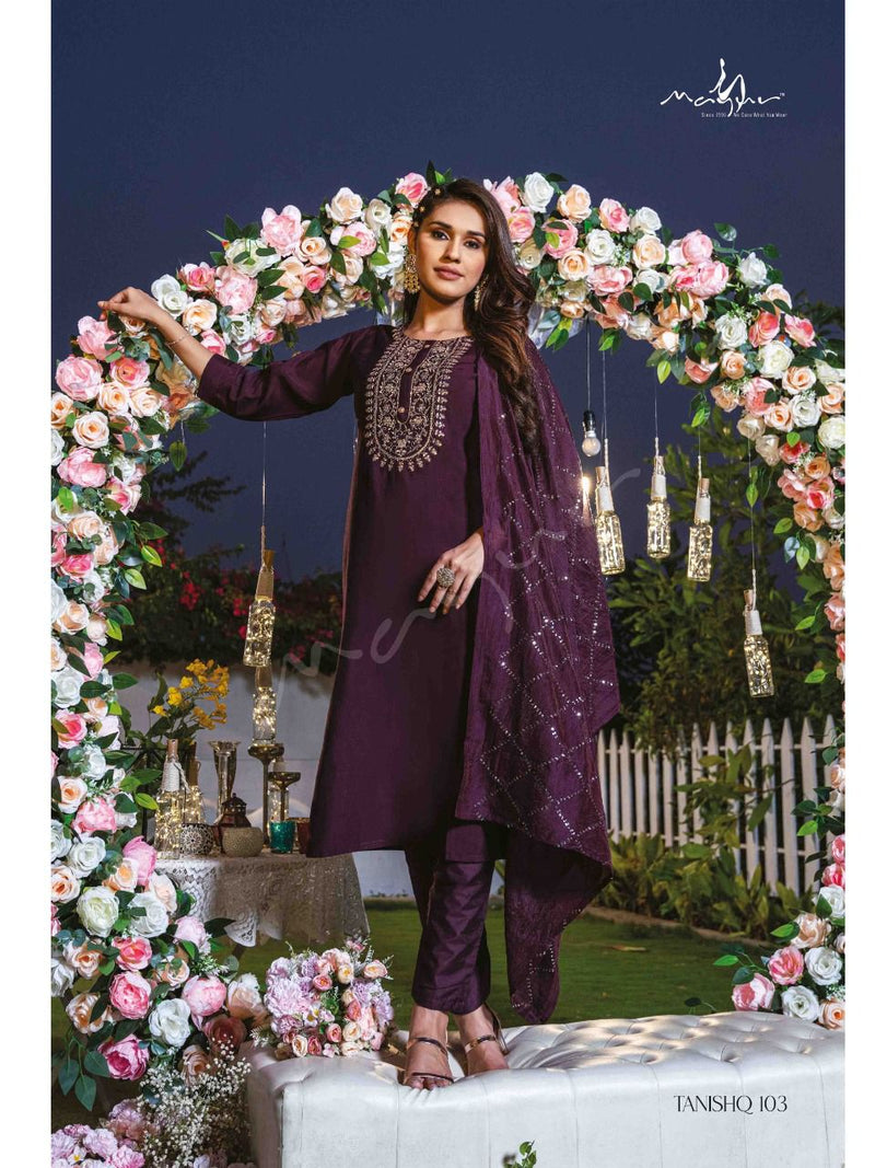 Mayur Tanishq Wonderful Viscose Silk With Heavy crepe work Stylish Designer Party Wear Fancy Kurti