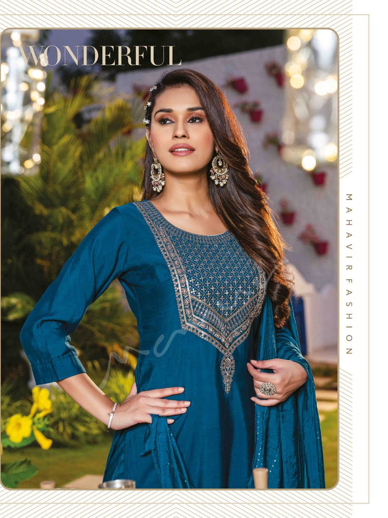 Mayur Tanishq Wonderful Viscose Silk With Heavy crepe work Stylish Designer Party Wear Fancy Kurti
